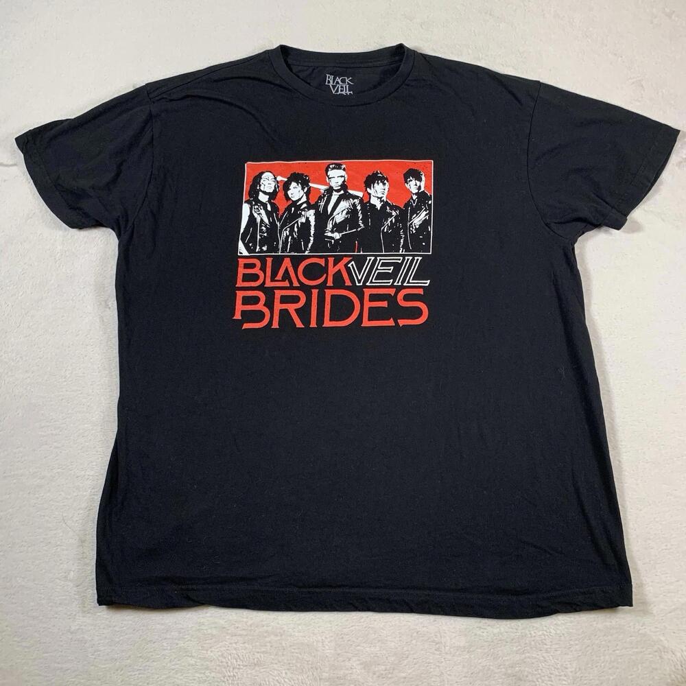 Black Veil Brides‎ Shirt Adult XL Black Music Tour 100% Cotton Short Sleeve Rock